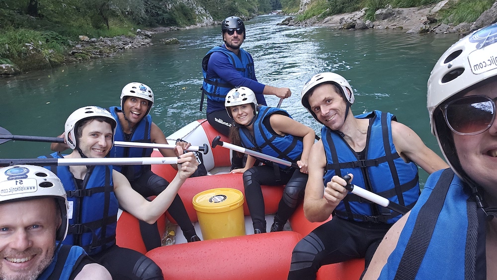 Sarajevo team rafting